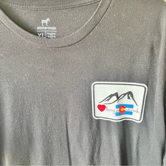 Sticker Mule ❤️ Colorado Black Tee Size XL - Picture 3 of 6